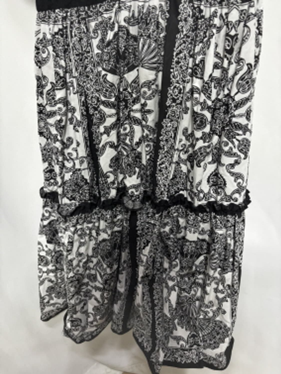 차이나 카라 에스닉 패턴 프릴 원피스 상품이미지3