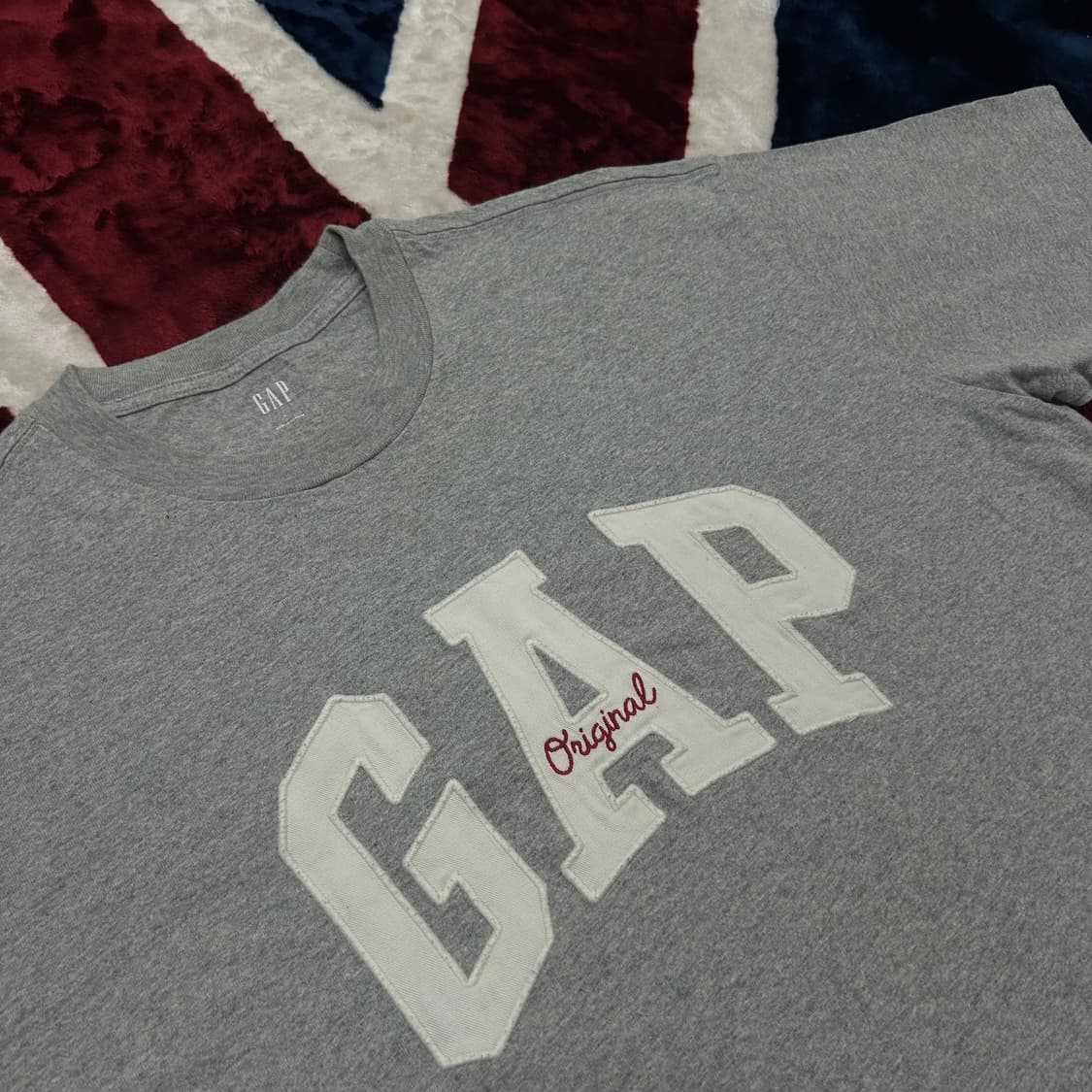 [L]GAP 로고 아치 반팔/그레이 상품이미지1