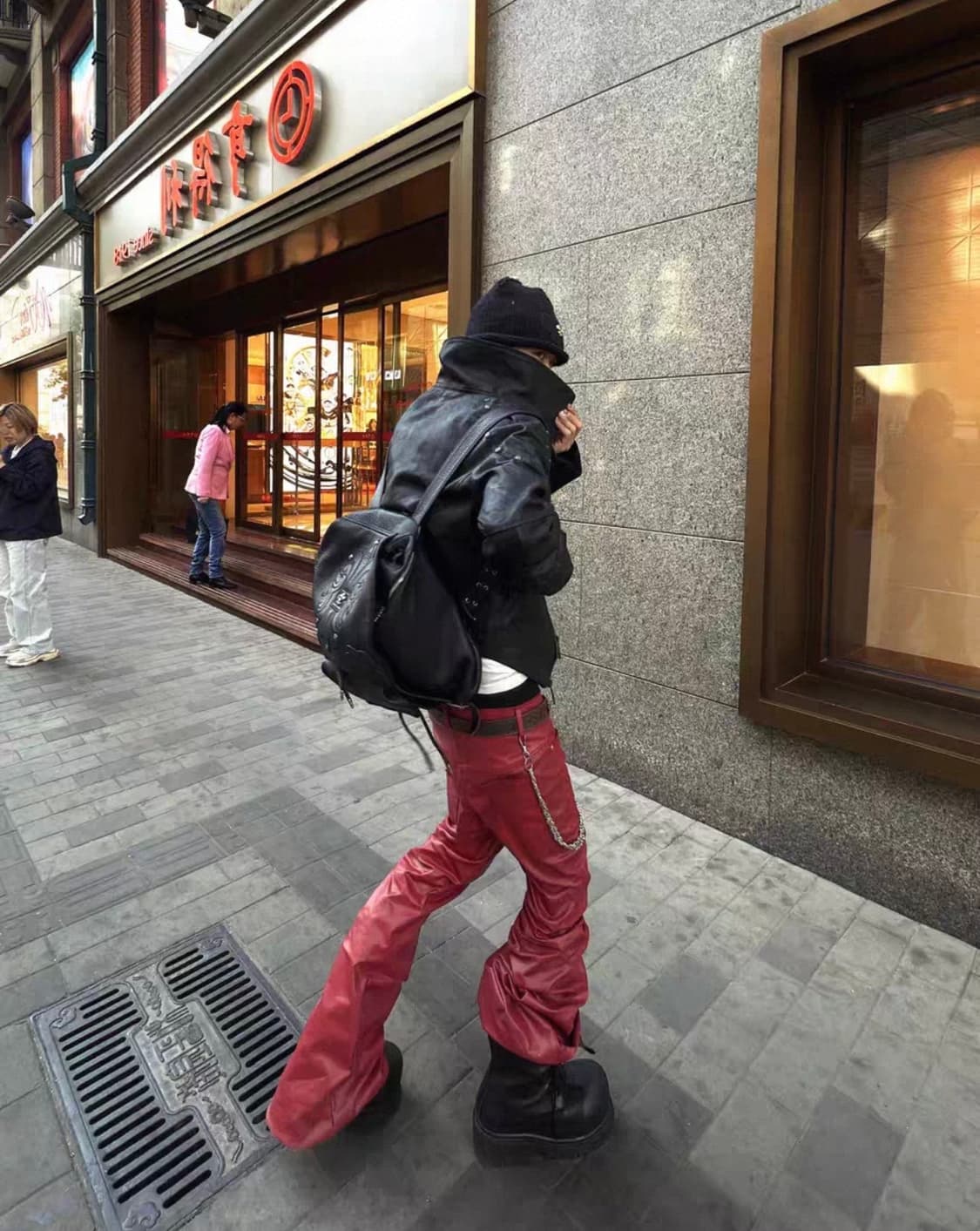 Slim Flare Wax Pants 상품이미지2