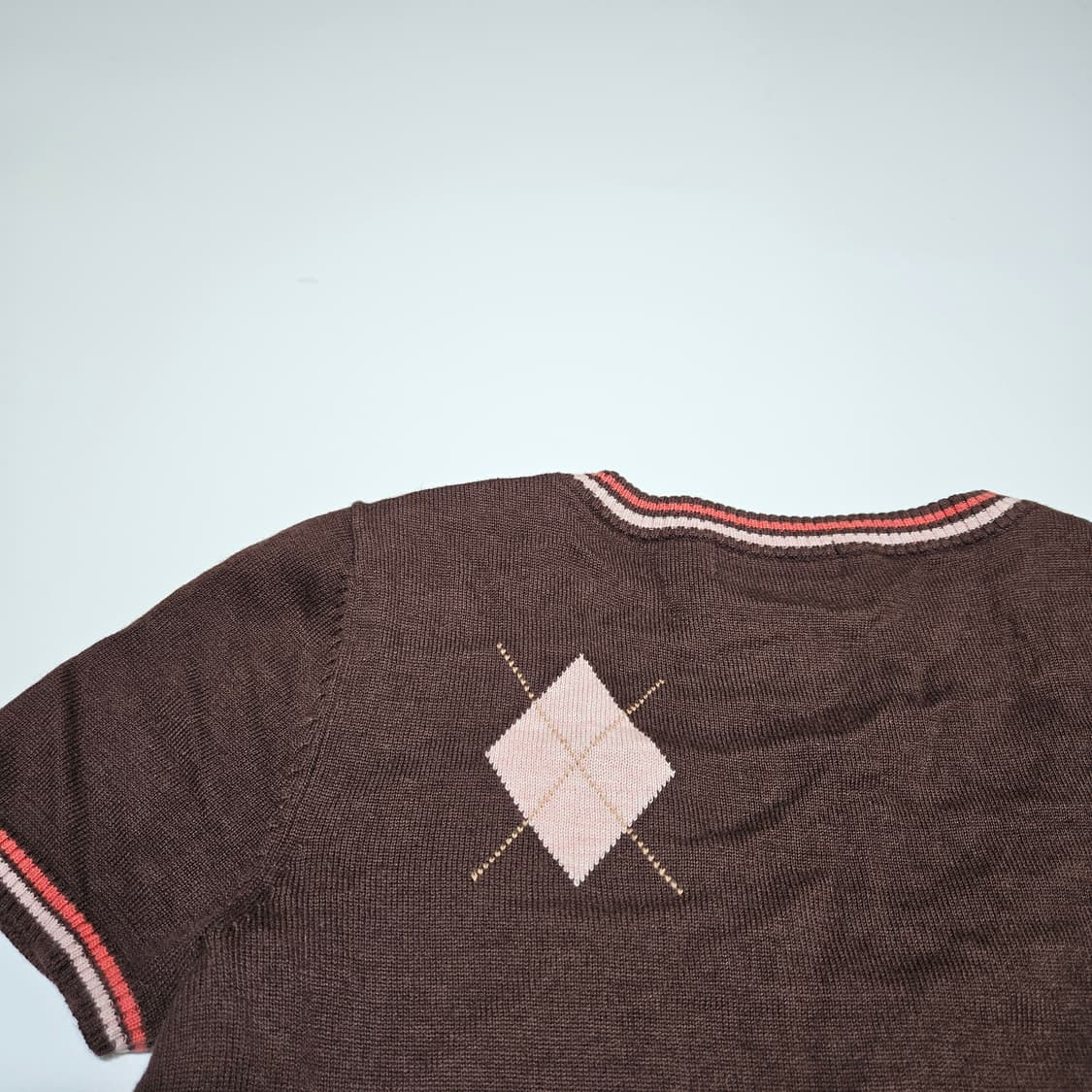 버버리 아가일 니트 반팔[38] 상품이미지4