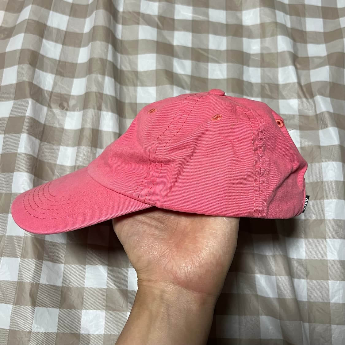 오베이 OBEY 핑크 볼캡 모자 분홍 빈티지 스트릿 상품이미지3