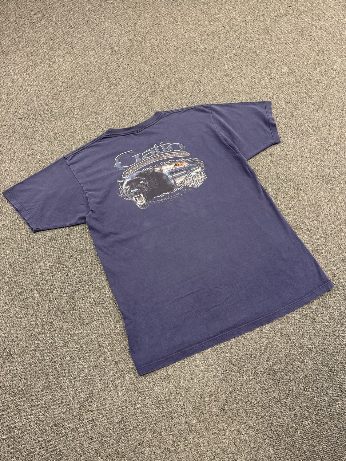 OS) 할리데이비슨 빈티지 프린팅 반팔 티셔츠 상품이미지3