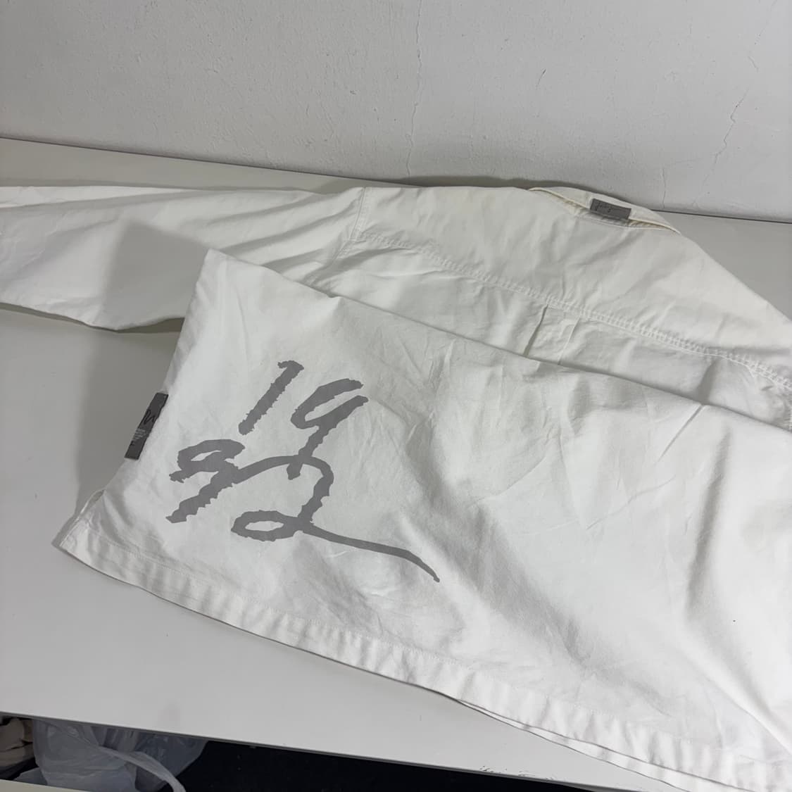 95 FUBU 푸부 화이트 자수 백로고 옥스퍼드셔츠 상품이미지4