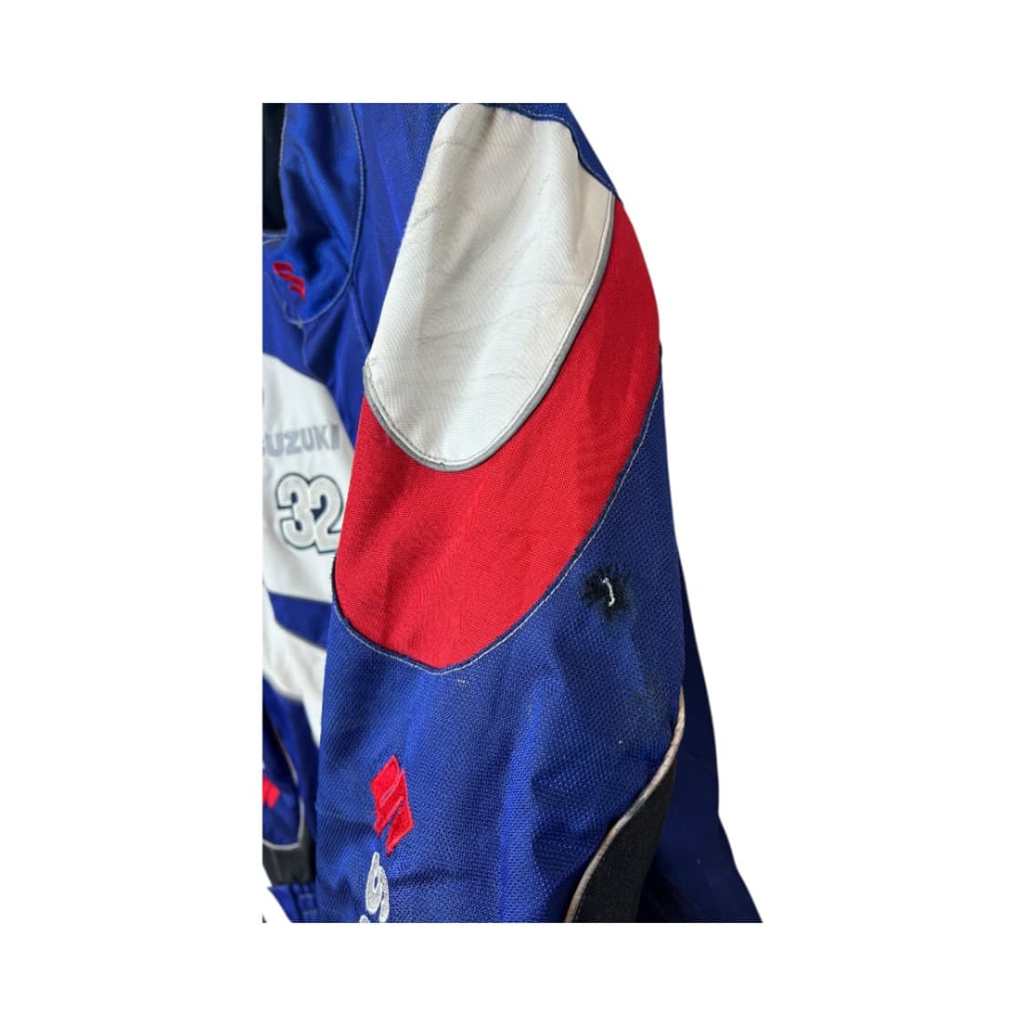 L) 스즈키 빈티지 레이싱 자켓 블루/화이트 컬러블록 OJ-054 상품이미지6