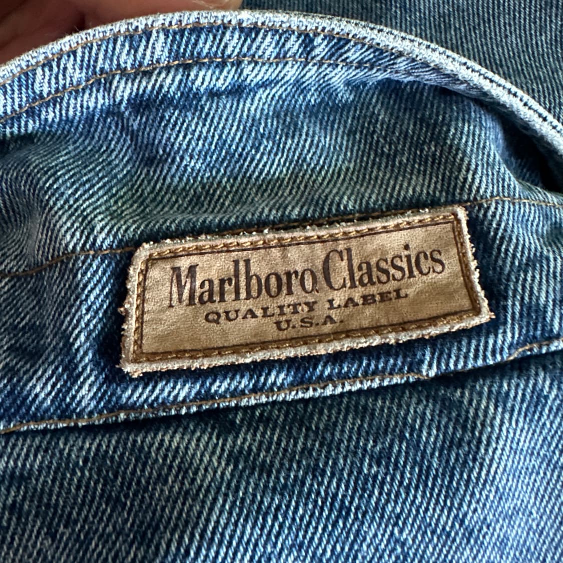 90’s Marlboro U.S.A 말보로 레더 패치클래식 데님 자켓 상품이미지4