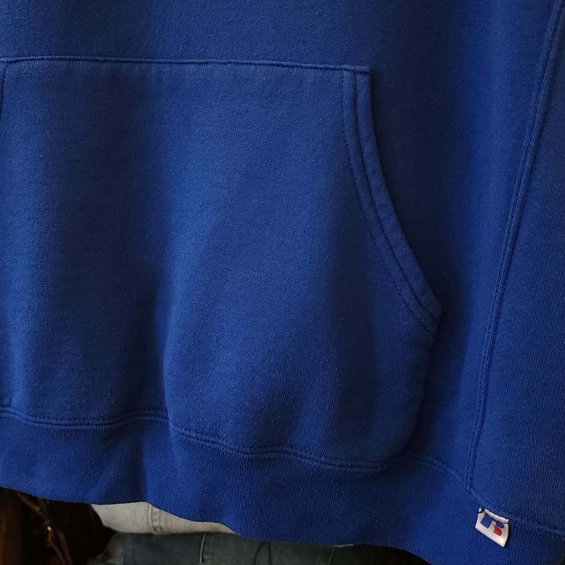 90s 러셀 후드 스웻셔츠 포튜나 허스키스 빈티지 프린팅 블루 L 상품이미지7