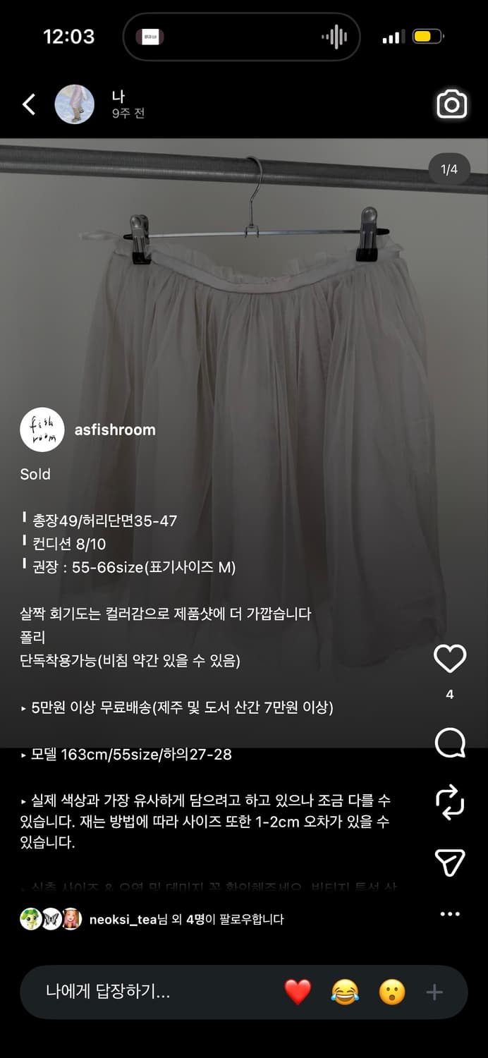 피쉬룸 빈티지 레이어드 샤스커트 상품이미지5