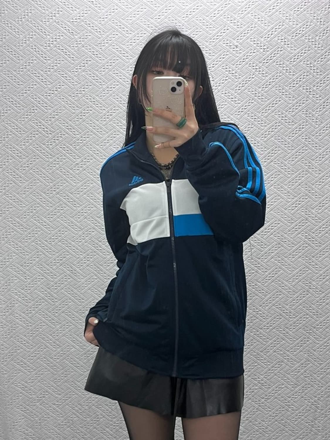 아디다스 레트로 희귀 아노깔 삼각로고 배색 져지 집업 95 C09048 상품이미지2