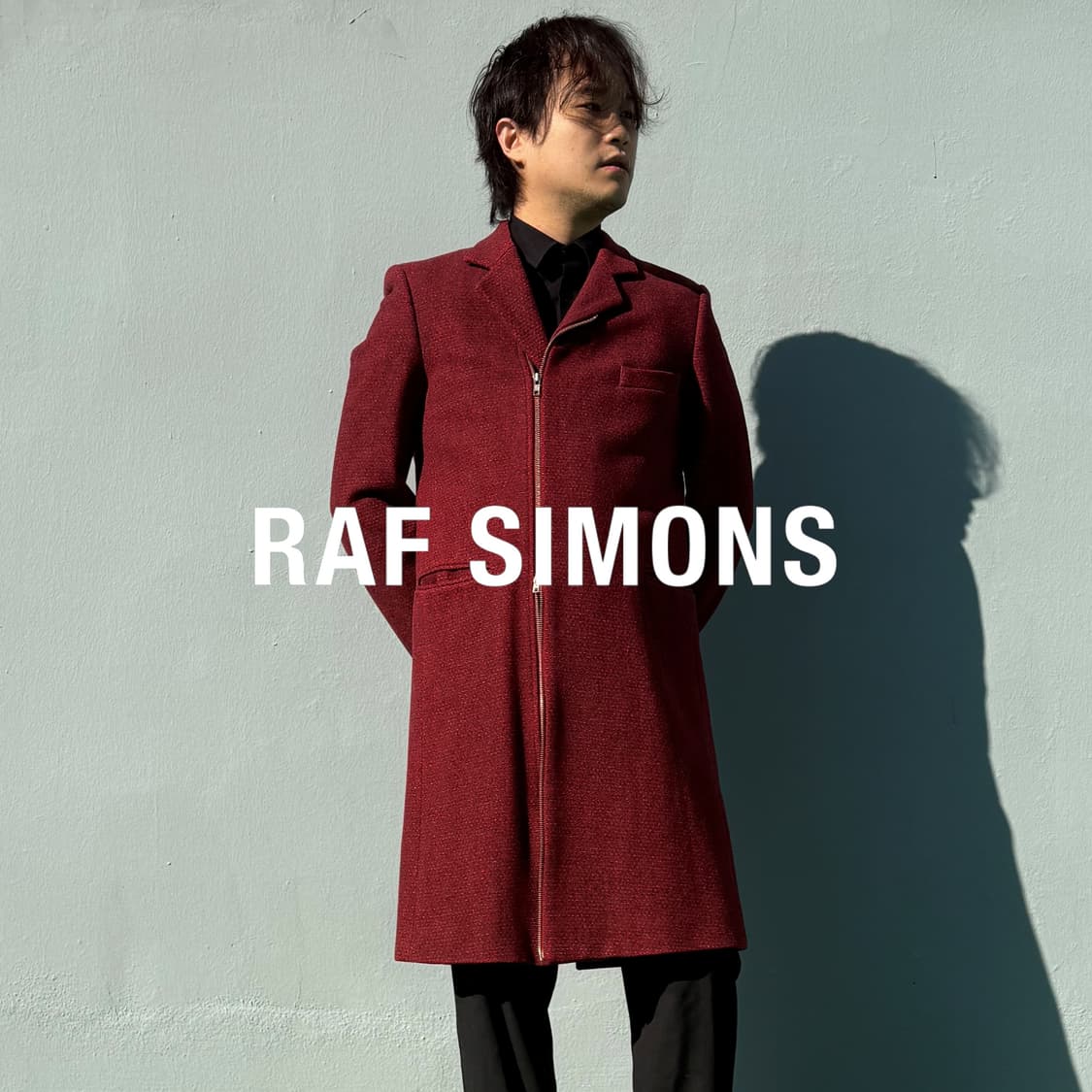 Raf Simons AW99 Burgundy Wool Zip Coat 상품이미지3