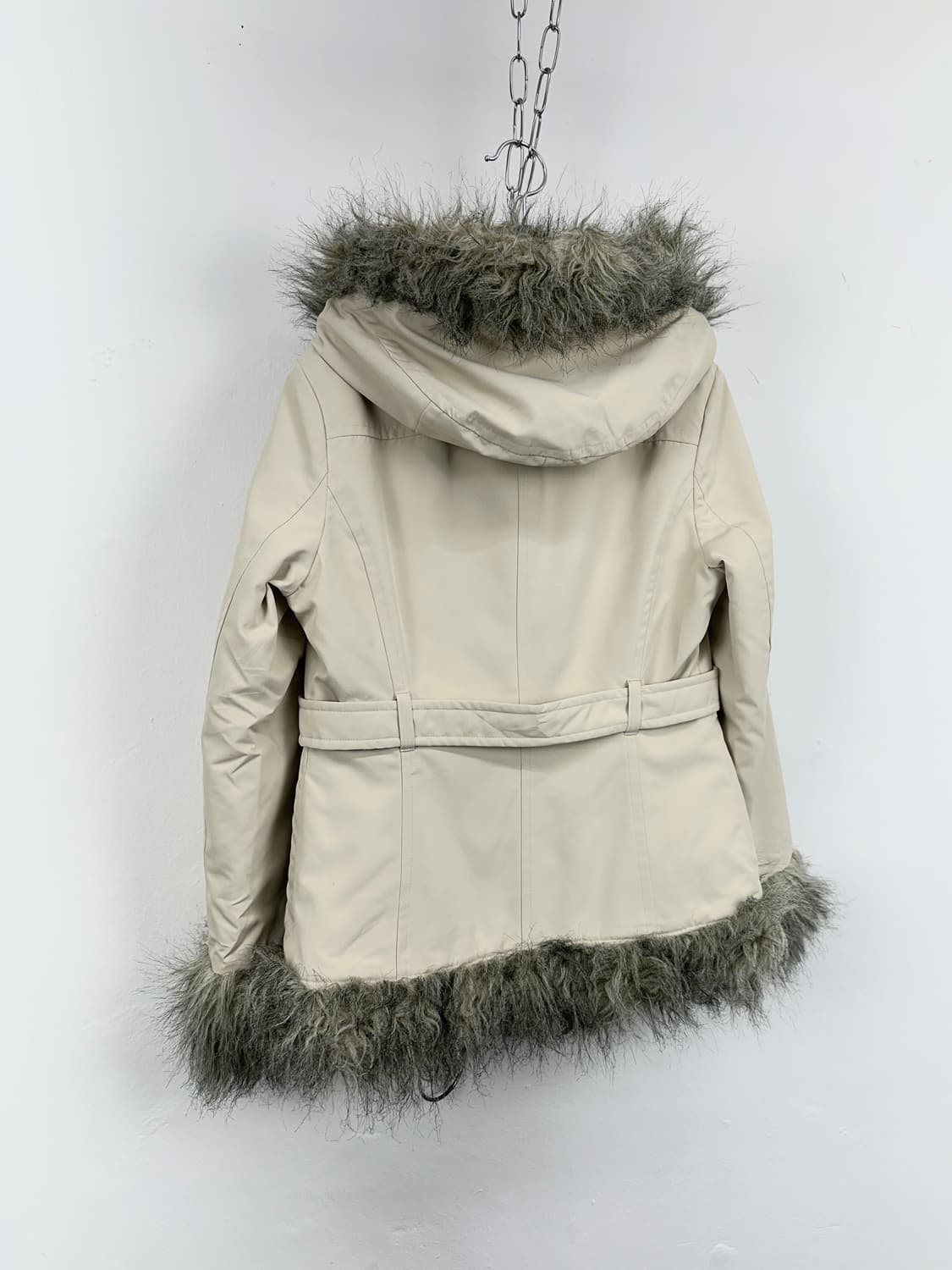 Grayish Hood Fur Jacket 상품이미지8