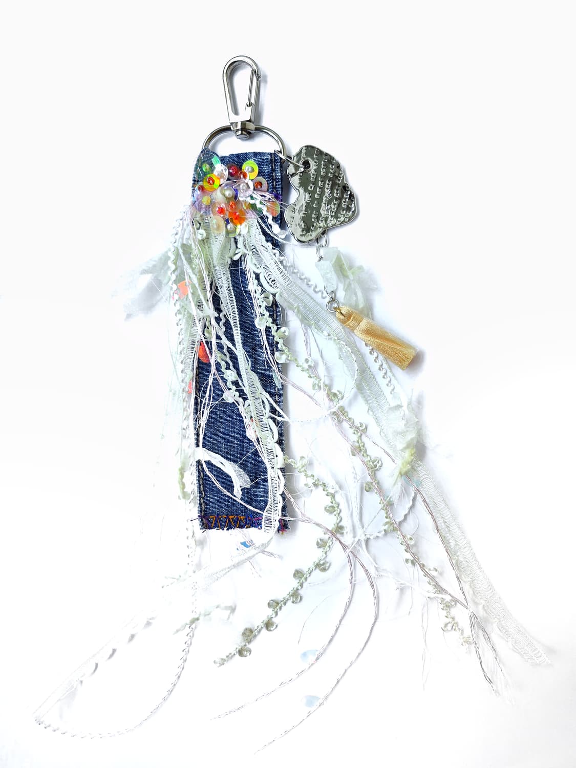 [키링] Beaming spangles denim keychain 상품이미지2