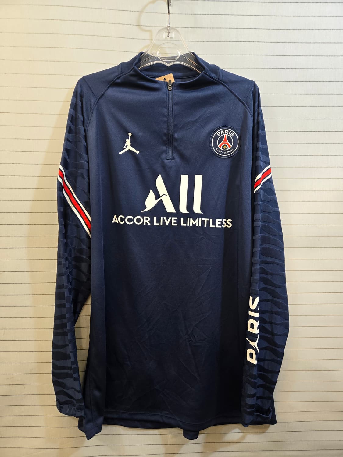 PSG 조던 네이비 긴팔 트레이닝 상의 상품이미지1