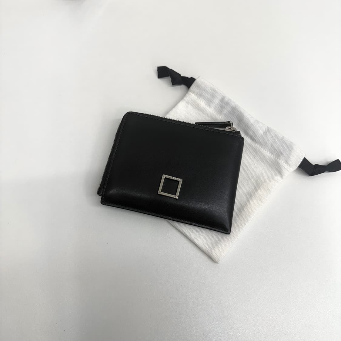 [정품] 우영미 스퀘어 지갑 블랙 상품이미지2