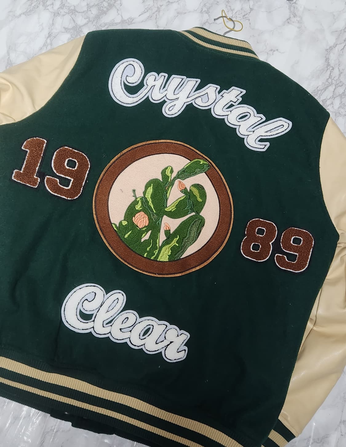 자라 딥그린 빅로고 바시티 야구 점퍼 자켓 상품이미지3