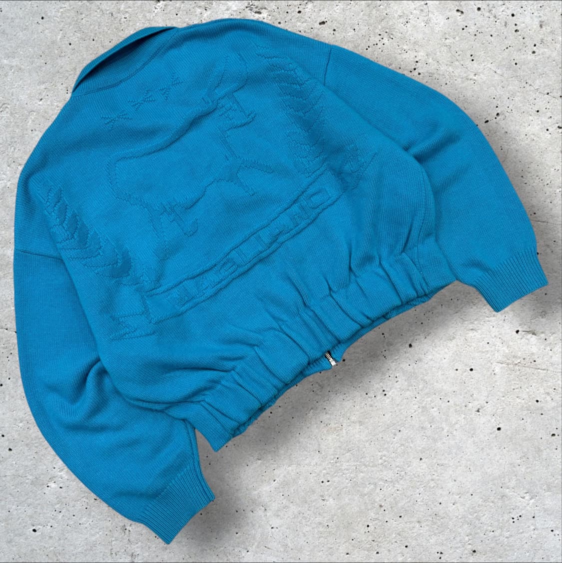 [L] 마리아노 MAGLIANO 터키 블루 집업 니트 가디건 B304 상품이미지2