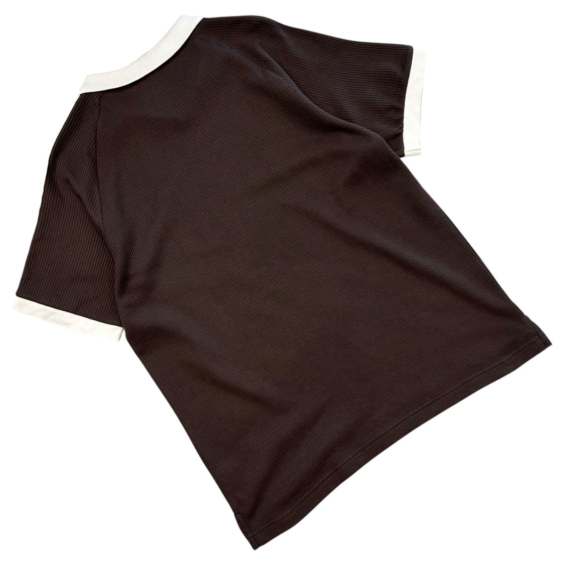 [XL] 아디다스 와플 사이드라인 카라 티셔츠 브라운 A280 상품이미지2