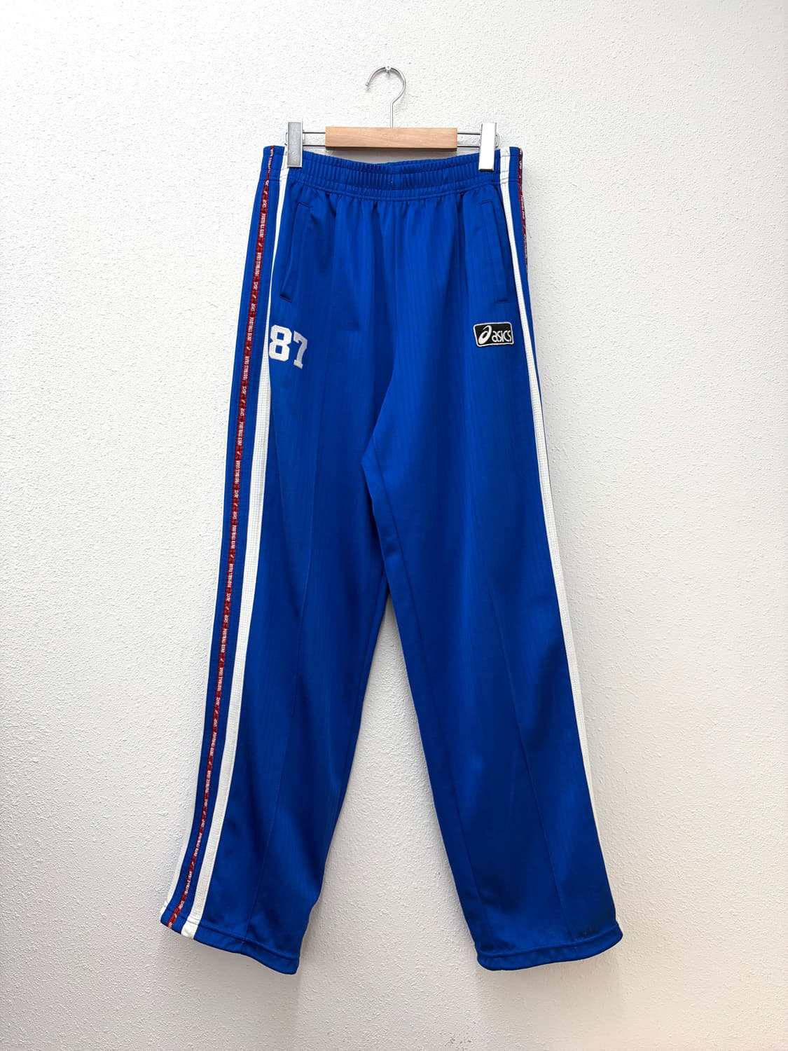 아식스 블루 87 넘버링 사이드라인 트레이닝 팬츠 상품이미지1