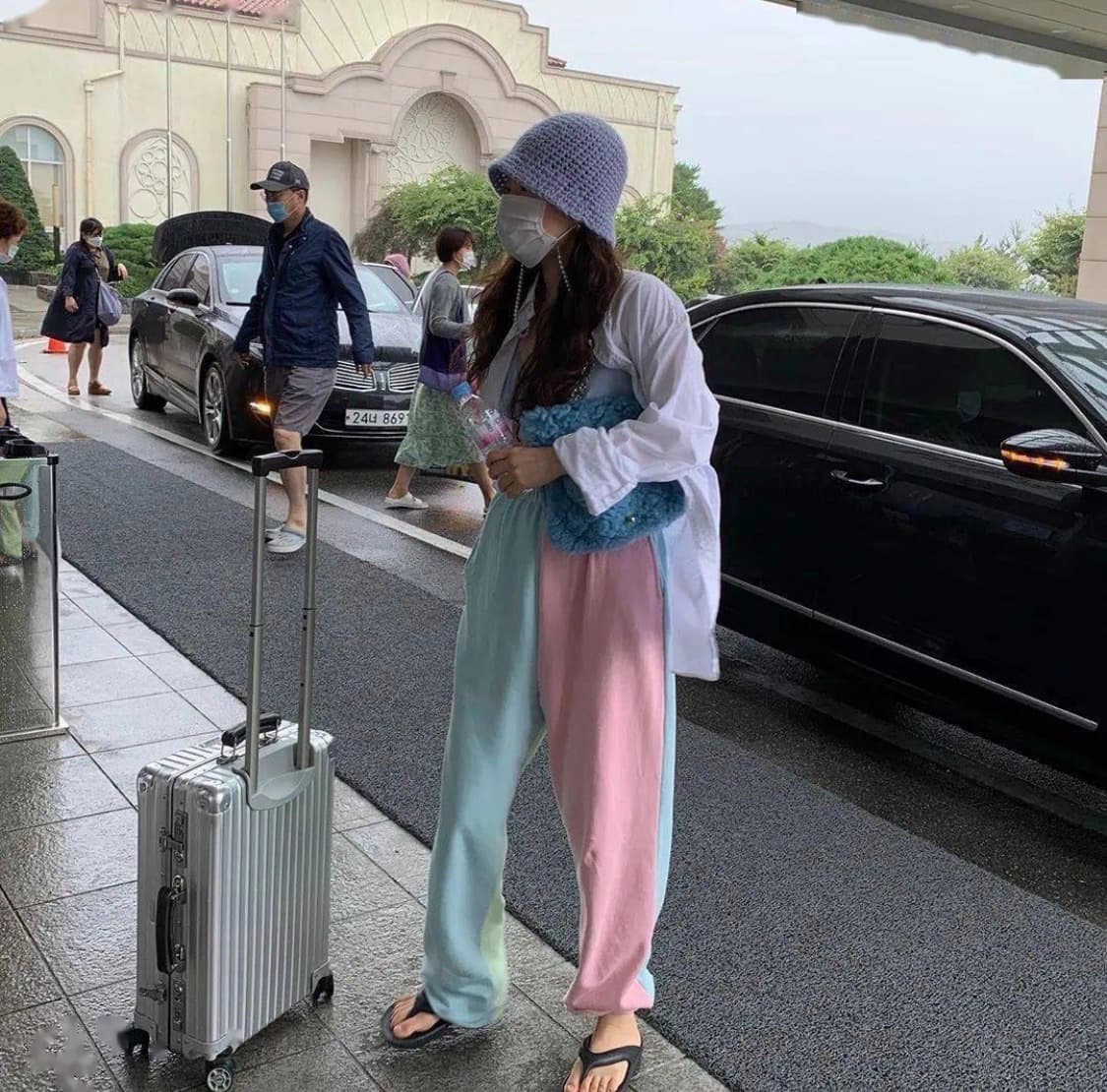 프레클 freckle 컬러블록 팬츠 상품이미지1