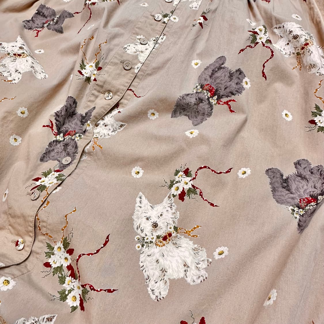 핑크하우스 강아지패턴 핀턱 원피스 상품이미지5