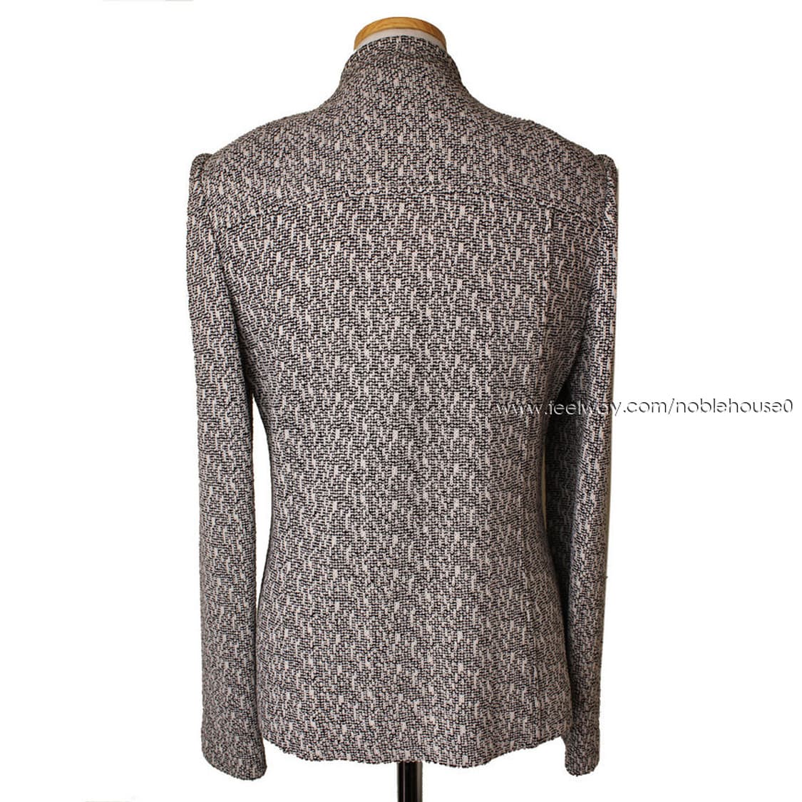 레이나뉴욕 블랙&화이트 보카시 울 니트 자켓(66) 상품이미지3