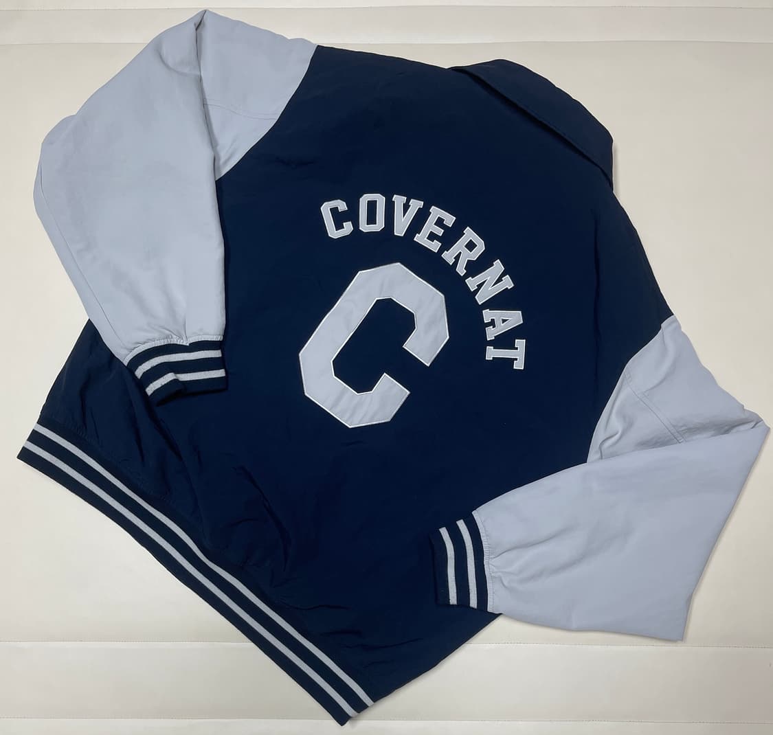 커버낫 C 로고 바시티 자켓 네이비 L 상품이미지2
