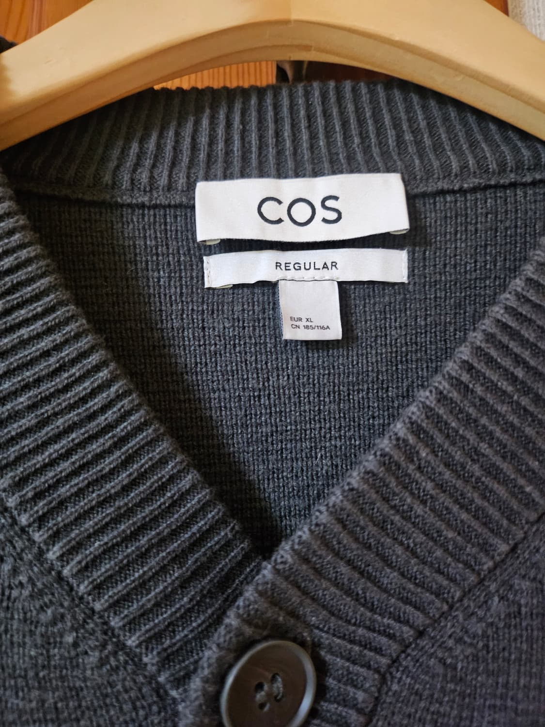 코스 미니멀 오버핏 니트가디건 블랙 XL 상품이미지2