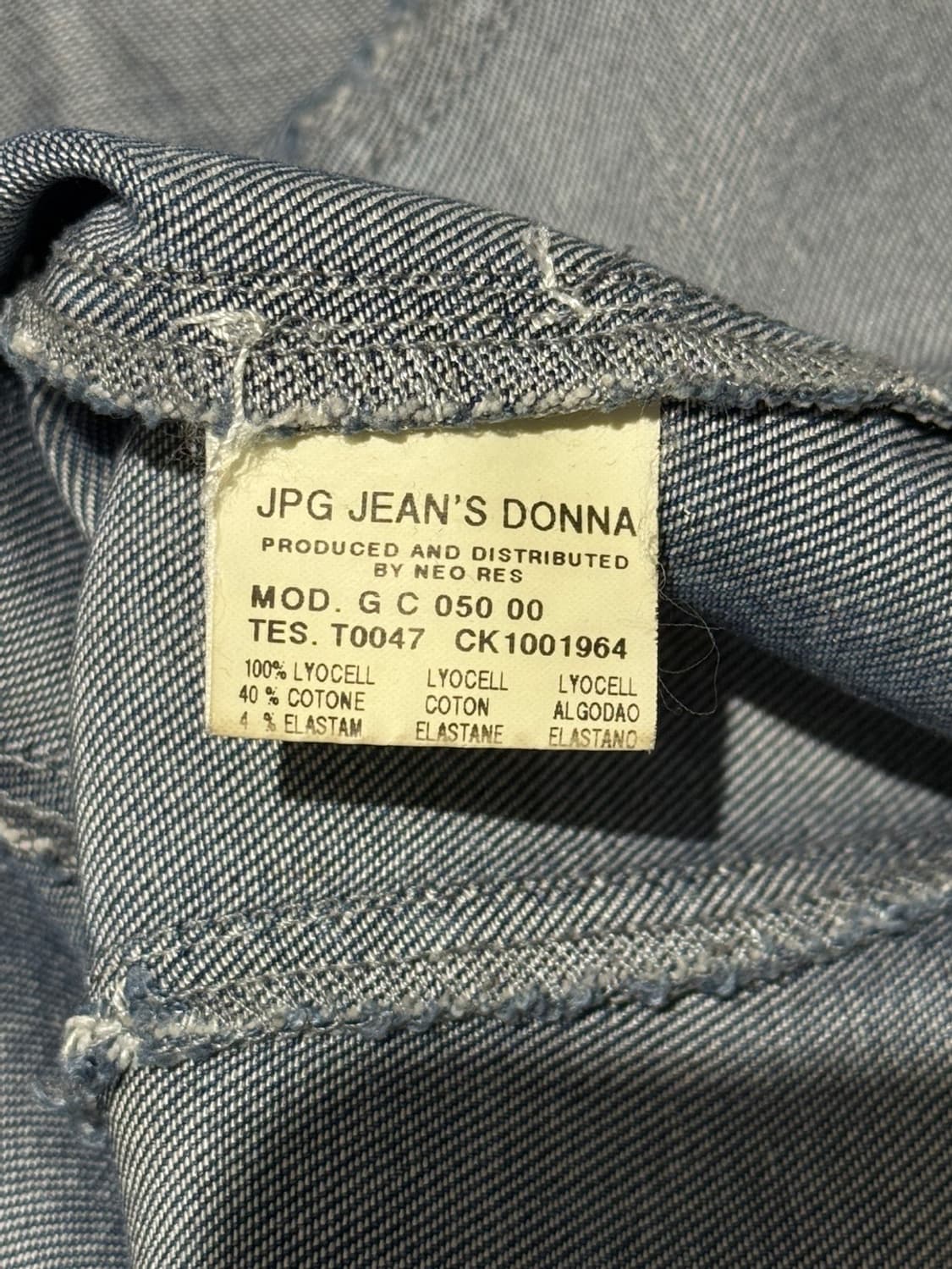 장 폴 고티에 진스 90s 집업 데님 블라우스 상품이미지9