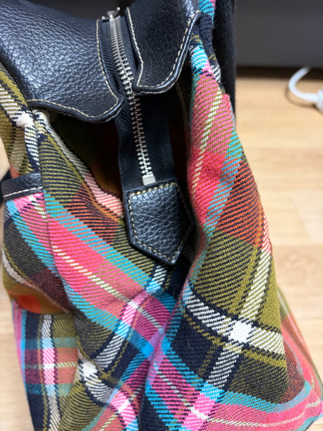 비비안 웨스트우드 체크 토트백 빈티지 상품이미지9