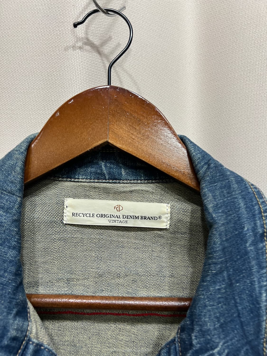 리사이클 오리지널데님 플라워 자수 데님 트러커 자켓 상품이미지4