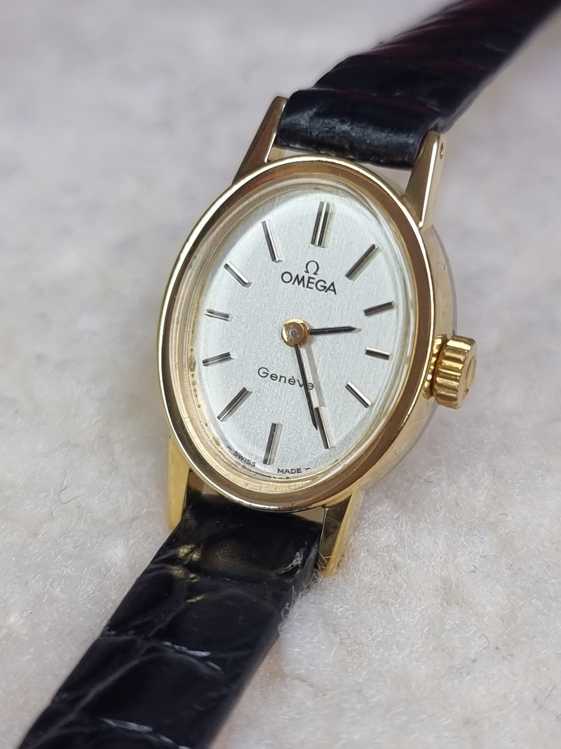 오메가 제네브 빈티지 오벌 실버 다이얼 수동 여성시계 상품이미지2