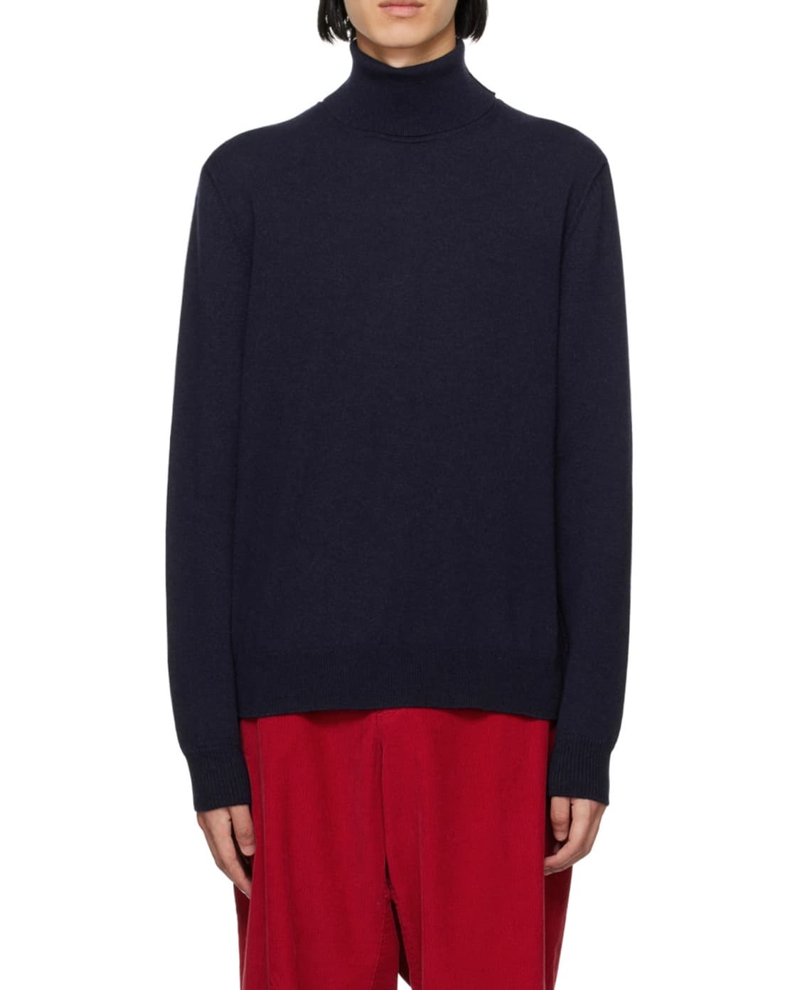 [L] 마르지엘라 캐시미어 터틀넥 니트 네이비 상품이미지6