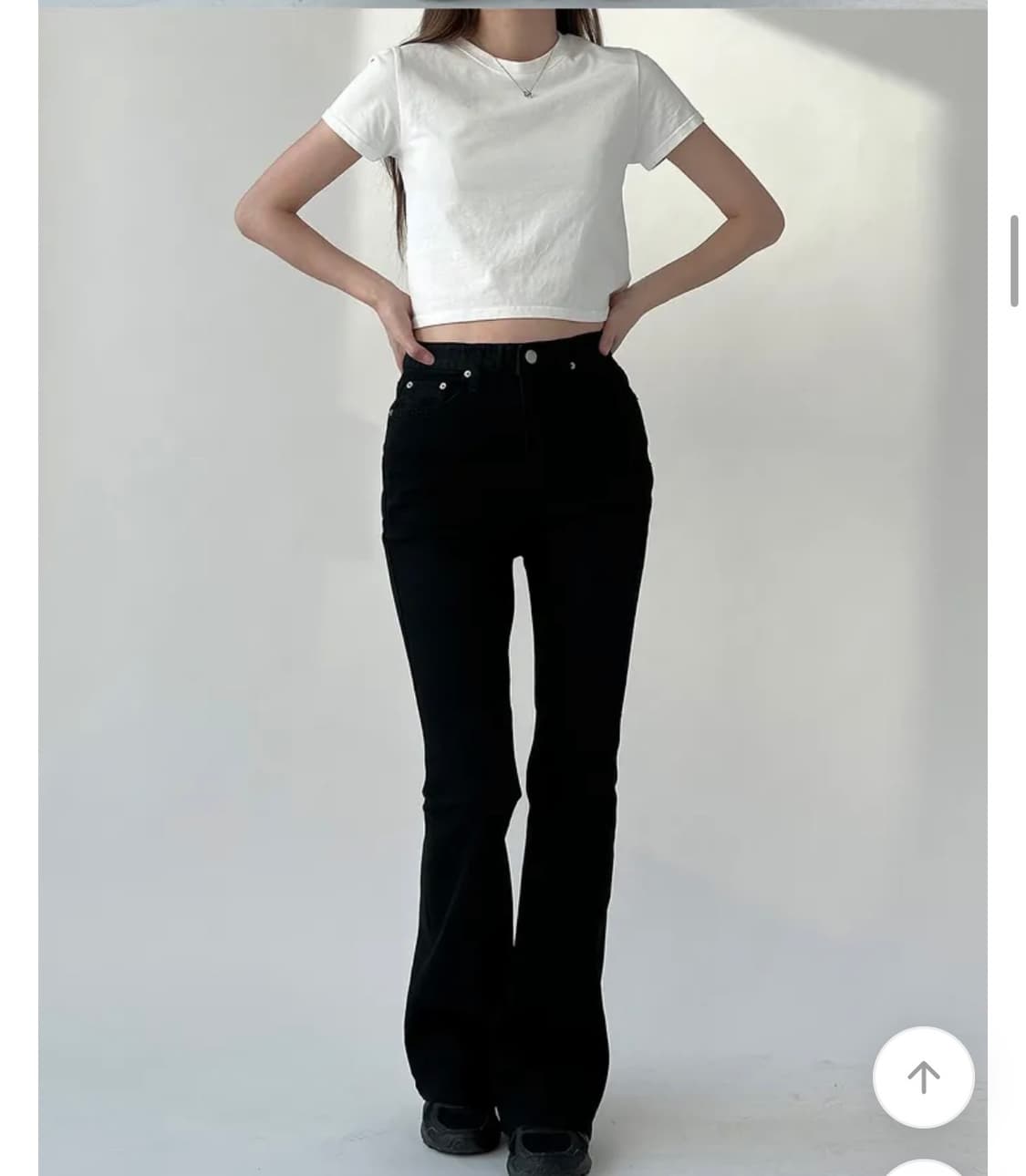 블랙 부츠컷 팬츠 스몰  상품이미지1