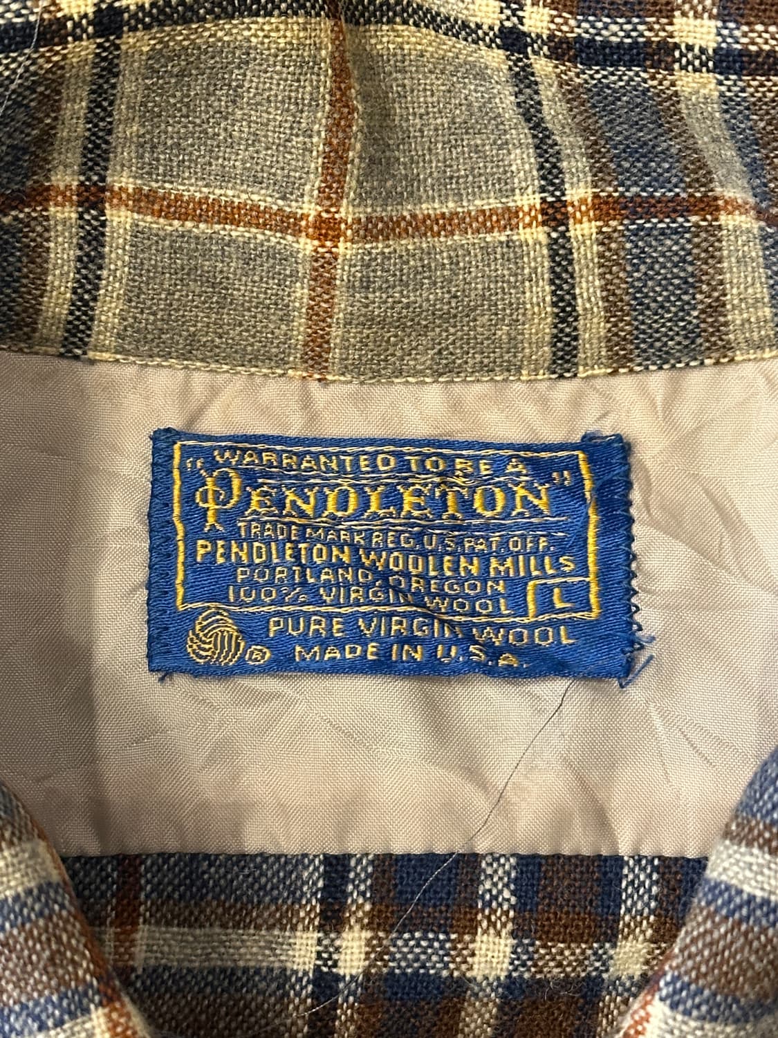 90s 펜들턴 울 셔츠 L 상품이미지3