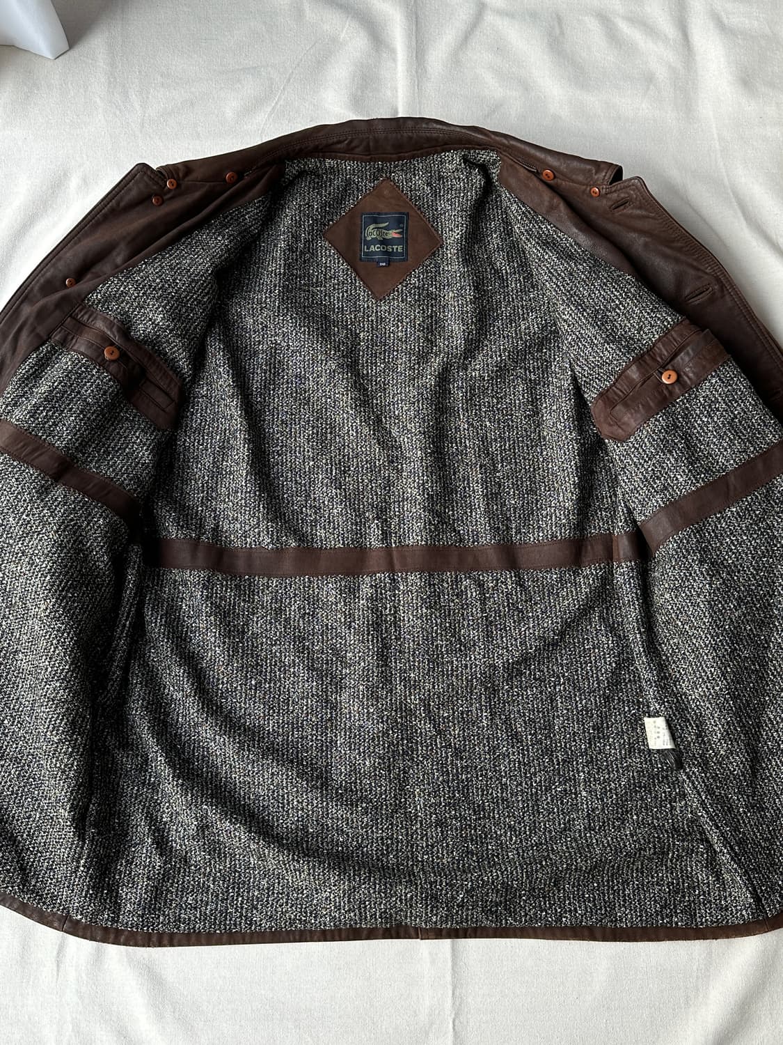 라코스테 90s 양가죽 레더 하프코트 110 오버핏 상품이미지7