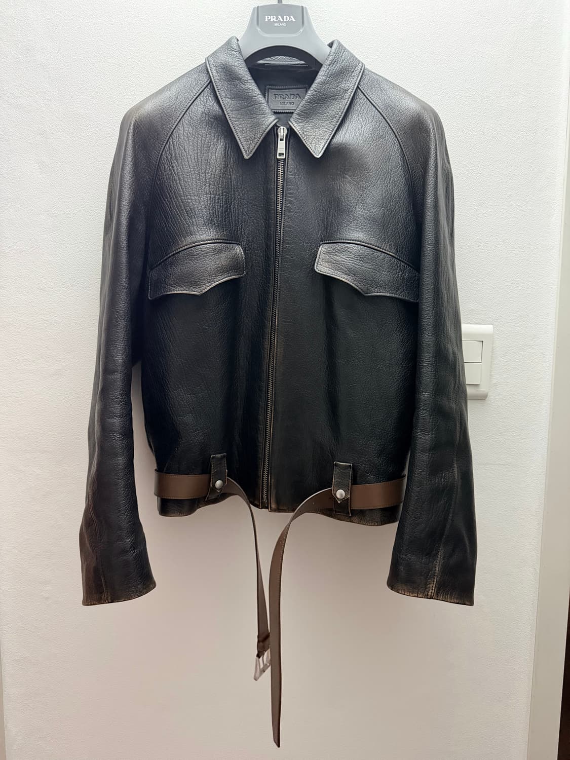 프라다 나파 가죽 자켓 상품이미지2