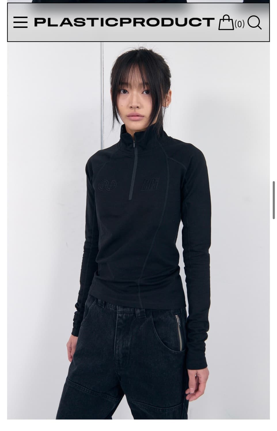 플라스틱프로덕트 하프집업 새상품 팔아요 상품이미지1