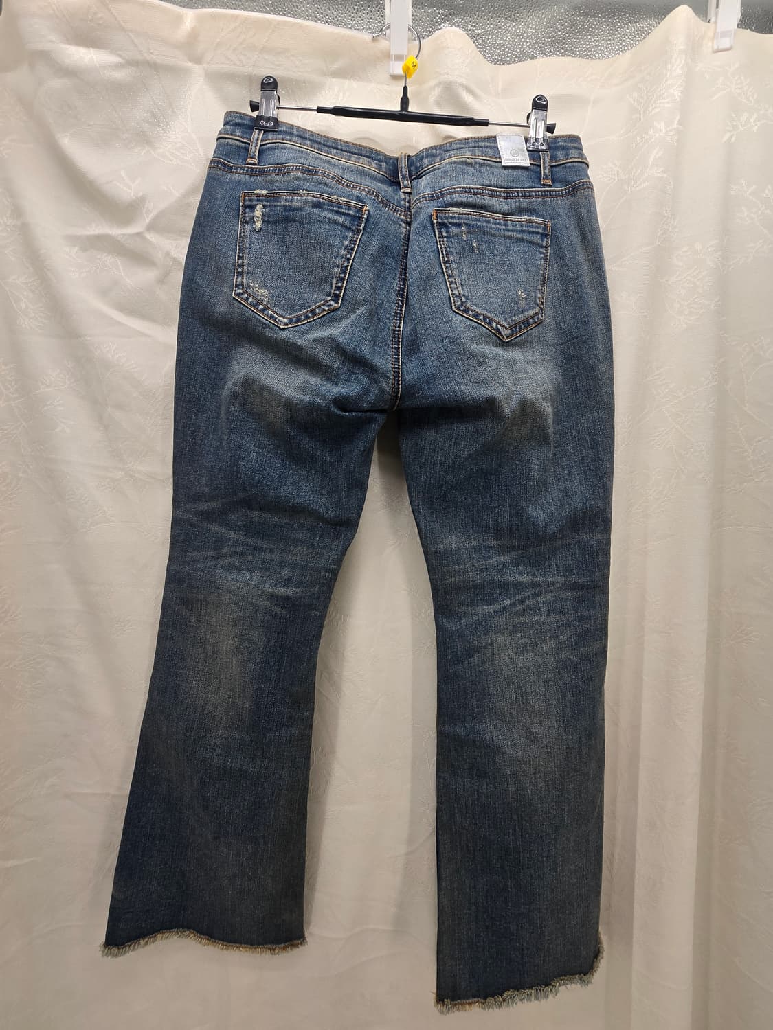 얼진 데미지 부츠컷 청바지 데님 큐빅 장식 상품이미지9