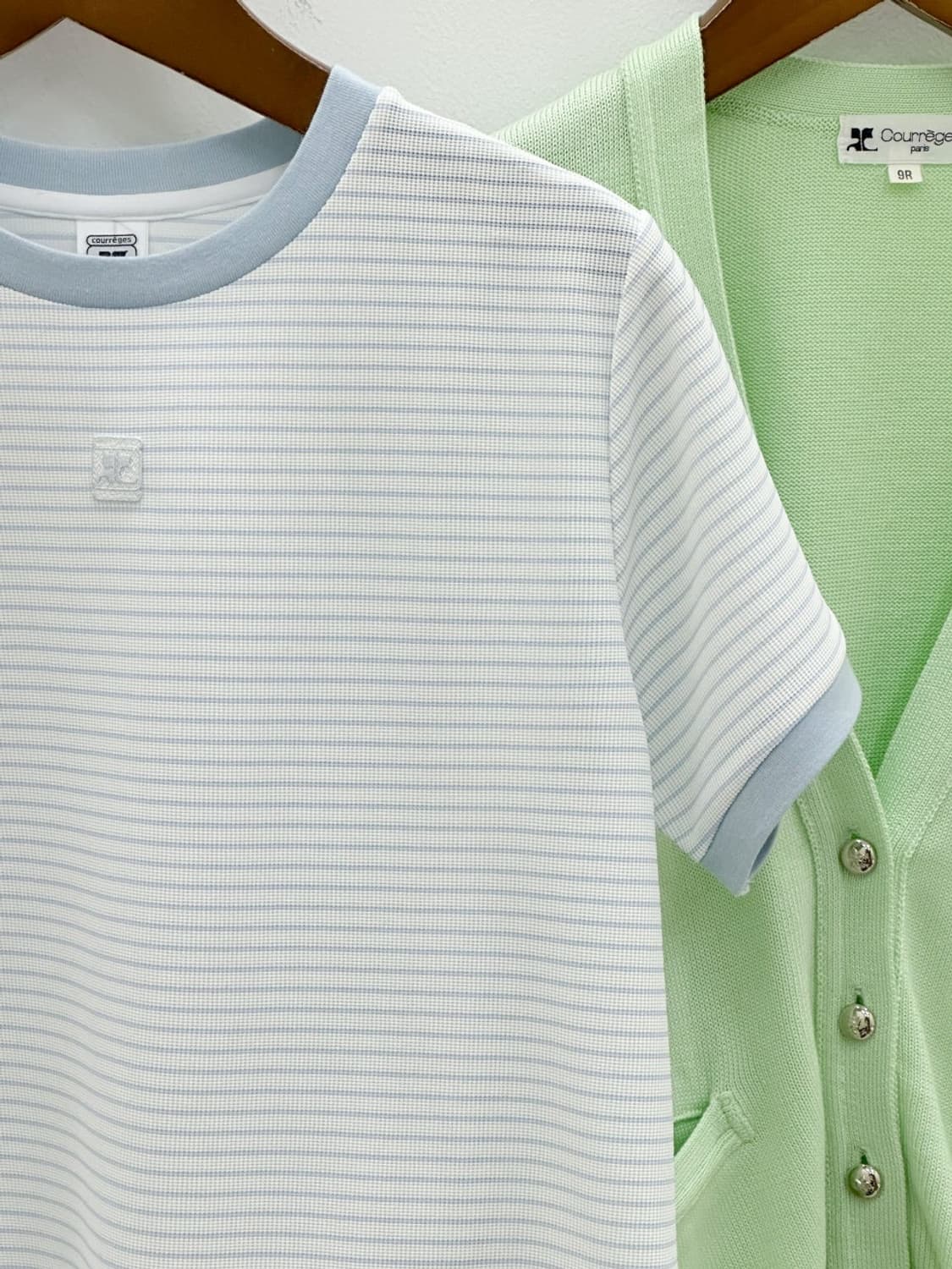 courreges / 꾸레쥬 스카이블루 스트라이프 링거 티셔츠  상품이미지2