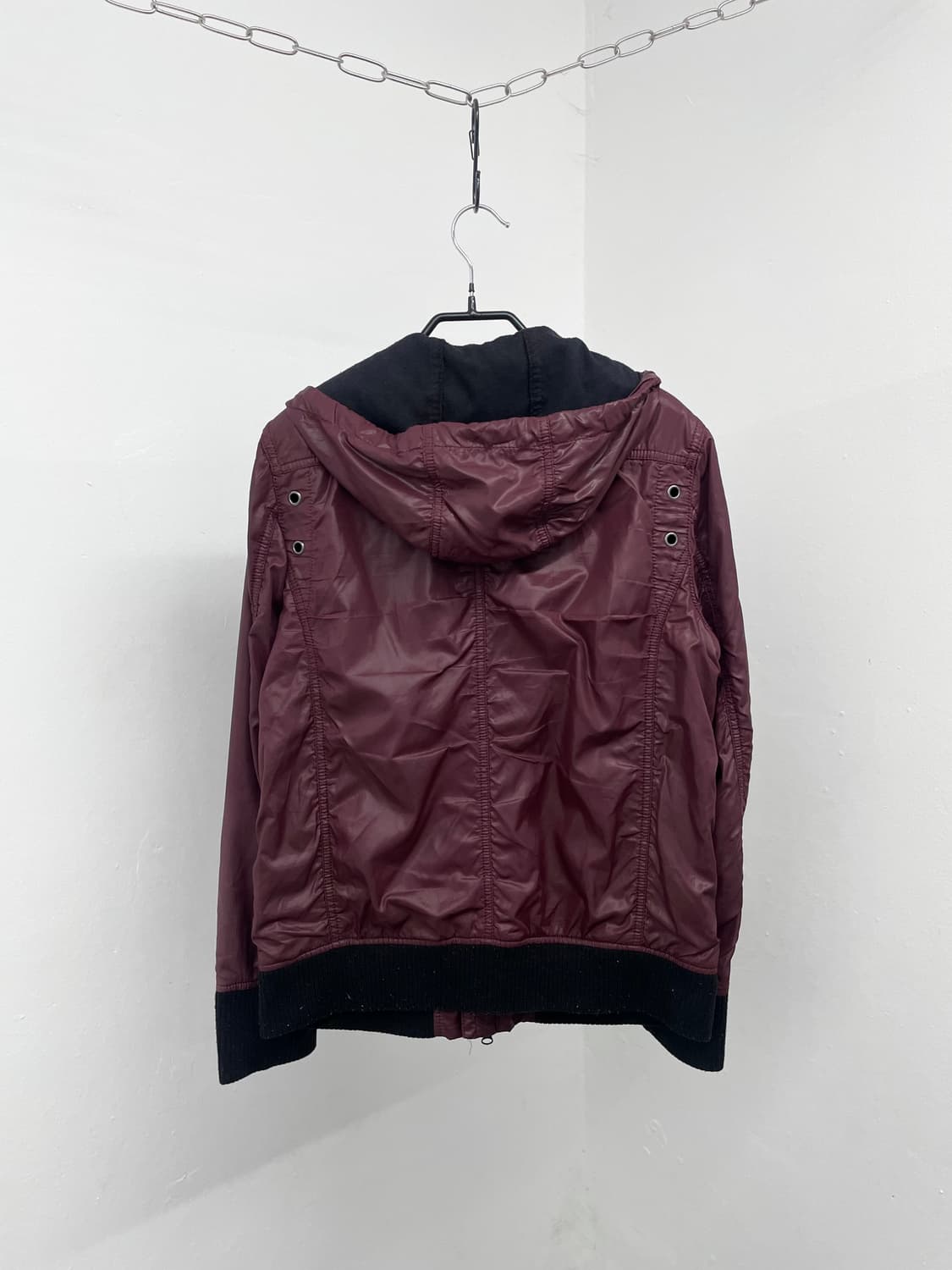 그런지 버건디 투웨이 디테일 자켓  상품이미지6
