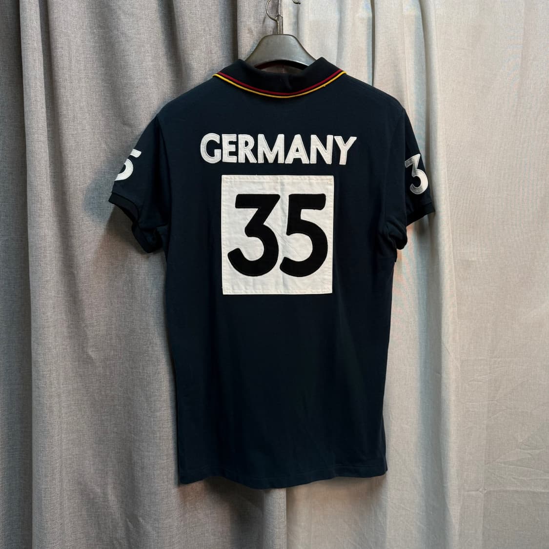 [L] 폴로 랄프로렌 블랙 독일 빅포니 반팔 카라티 상품이미지4