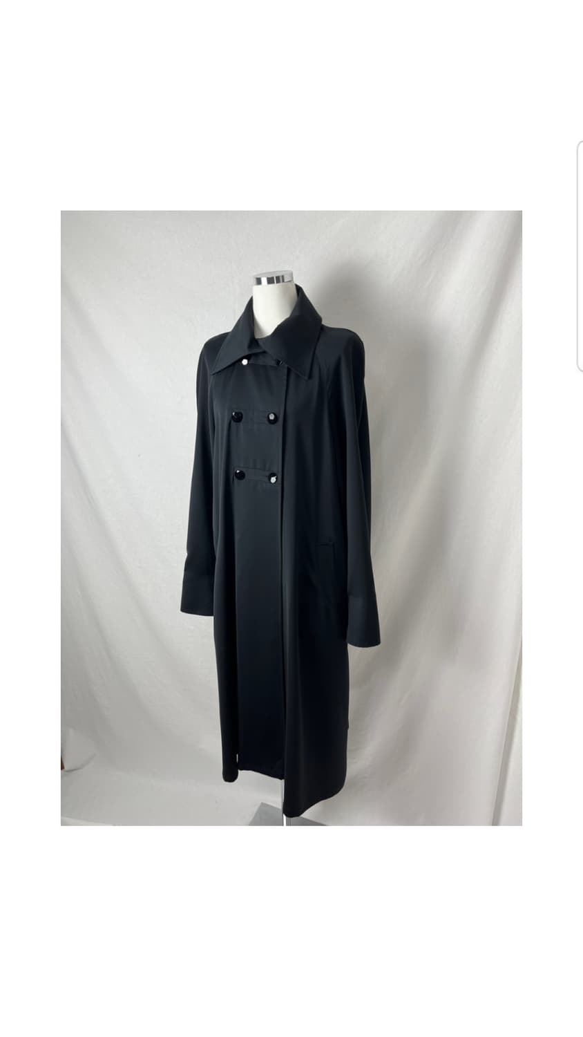 AKI 폴리 원단 롱 코트 상품이미지1