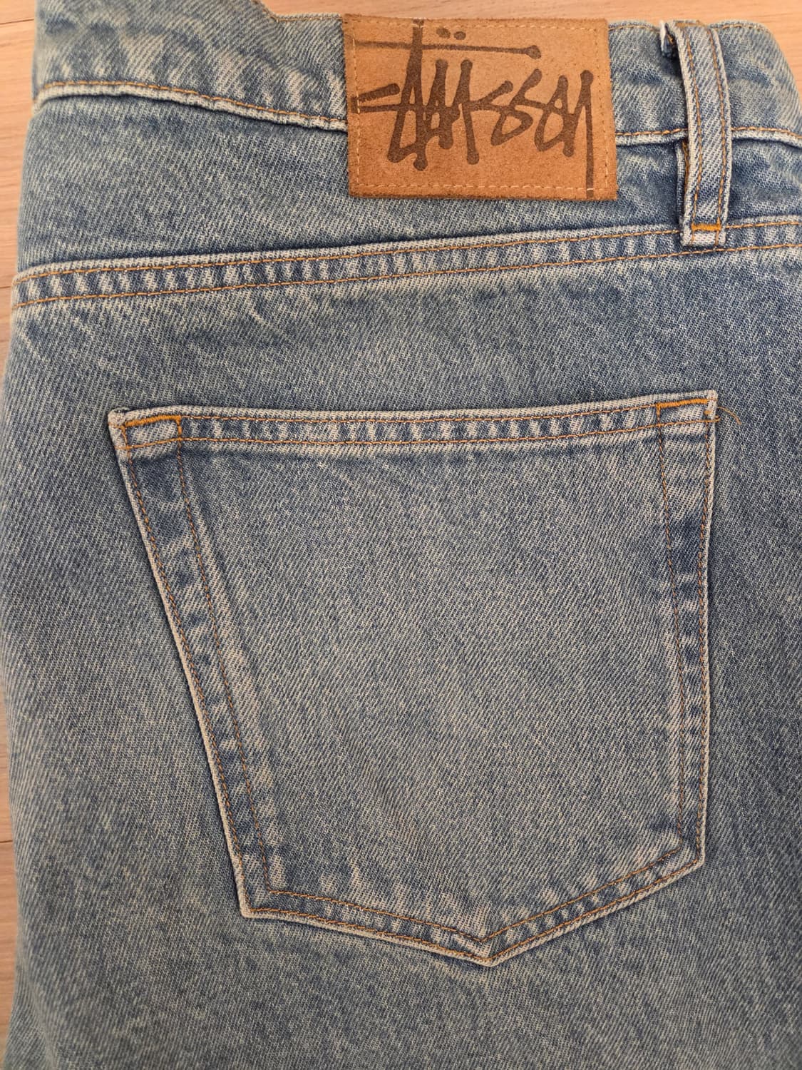 스투시 데님 빅 올 진 미디움 블루 36 상품이미지4