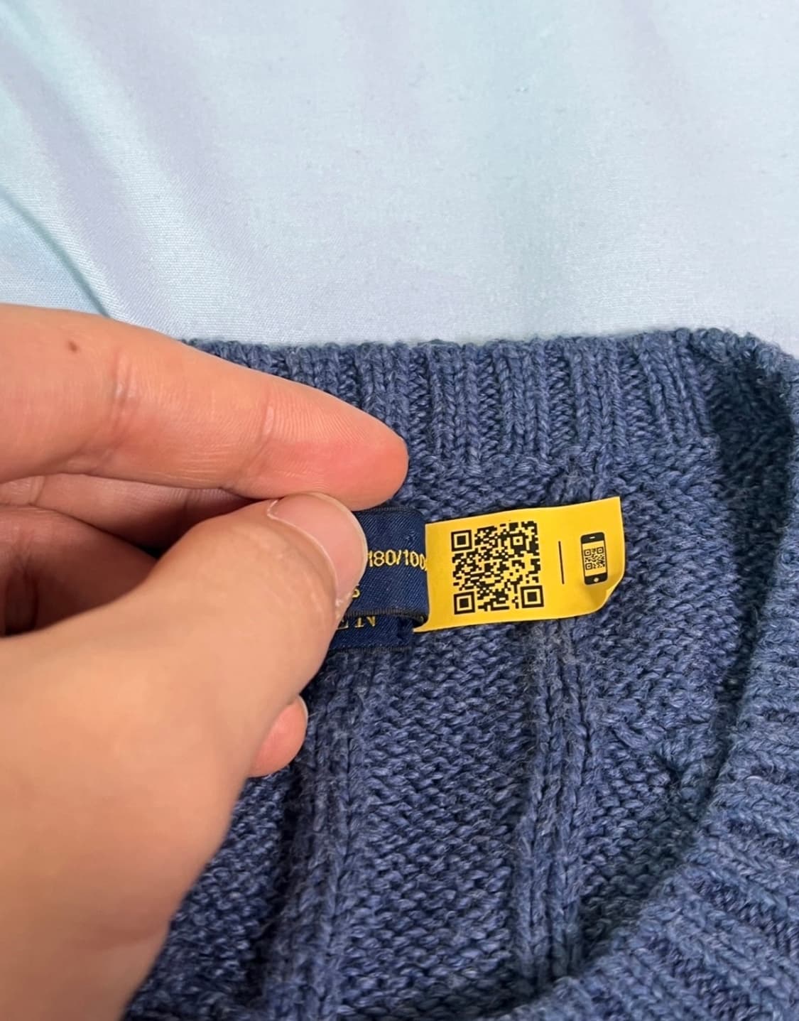 폴로 꽈배기 케이블 니트 qr 인증 L사이즈 상품이미지4