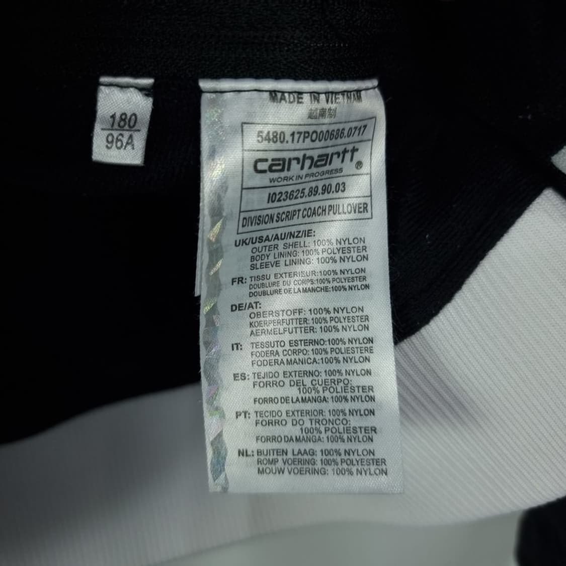 [칼하트] 로고 프린팅 브이넥 오버핏 바람막이 아노락 자켓 M19065 상품이미지9