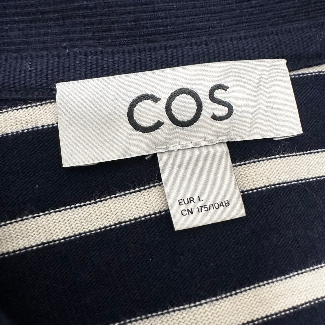 COS 코스 스트라이프 여성 긴팔 카라티 폴로티셔츠 L 상품이미지3