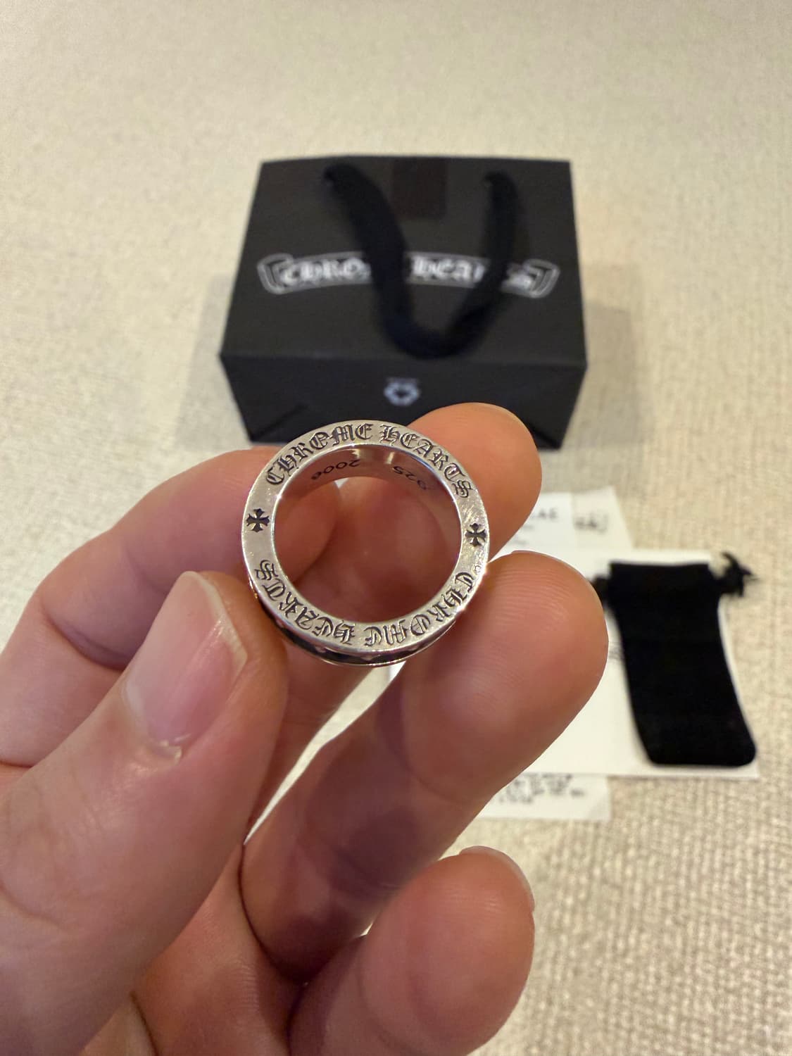 [US5.5 한국 10호] 크롬하츠 미니플러스링 풀구성 상품이미지5