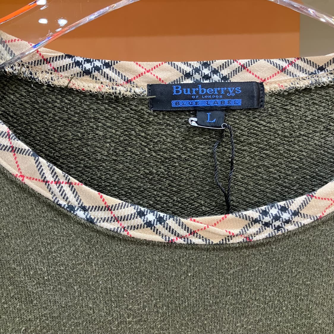 버버리 블루라벨 카키 스웨트셔츠 L 상품이미지2