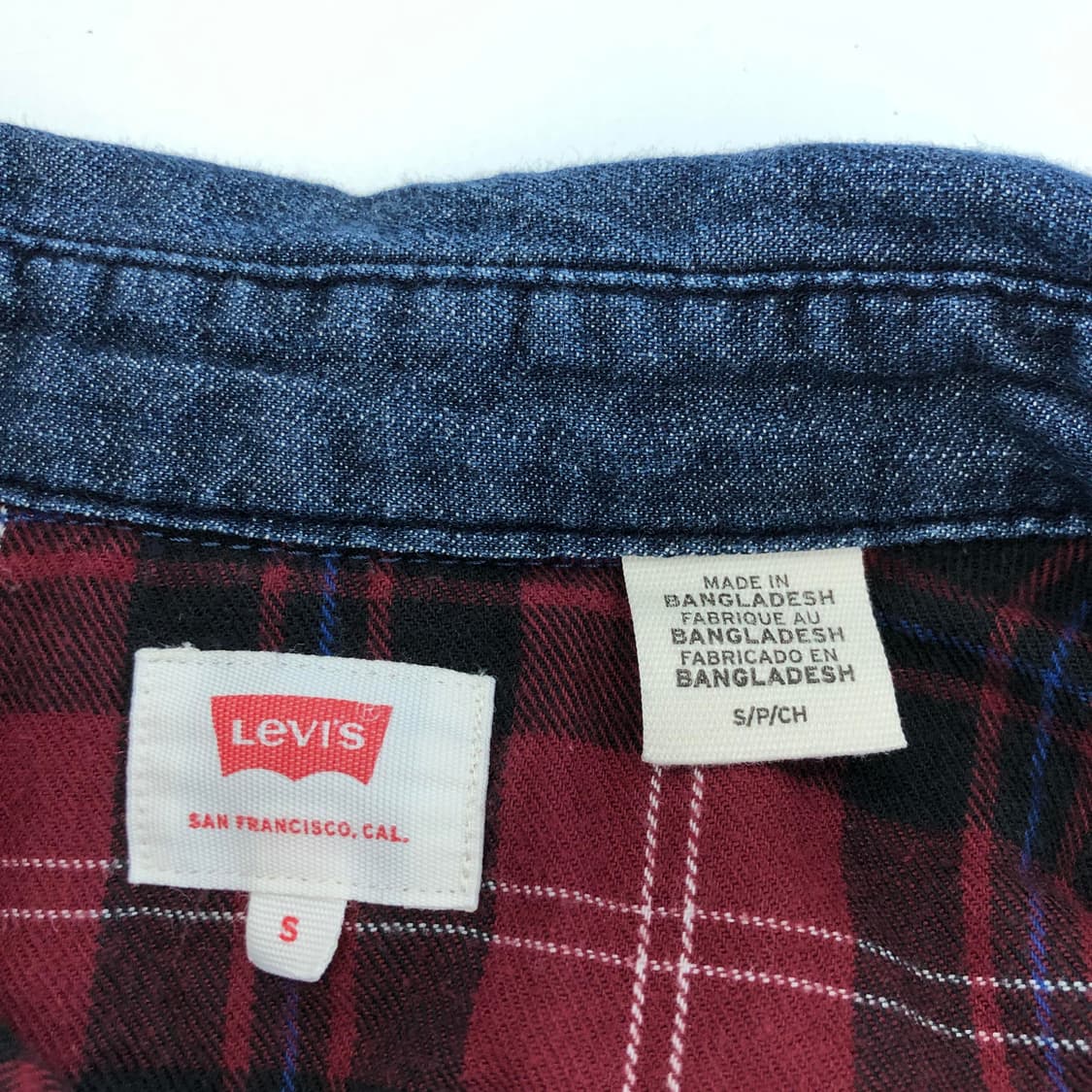 리바이스 웨스턴 데님카라 포켓셔츠 S 상품이미지5