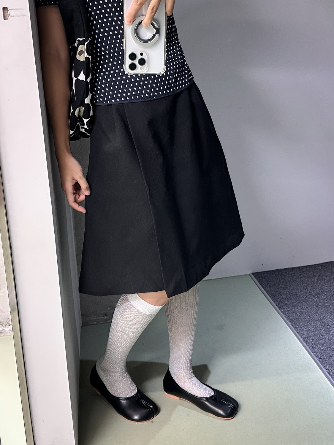black flare skirt shorts 상품이미지1