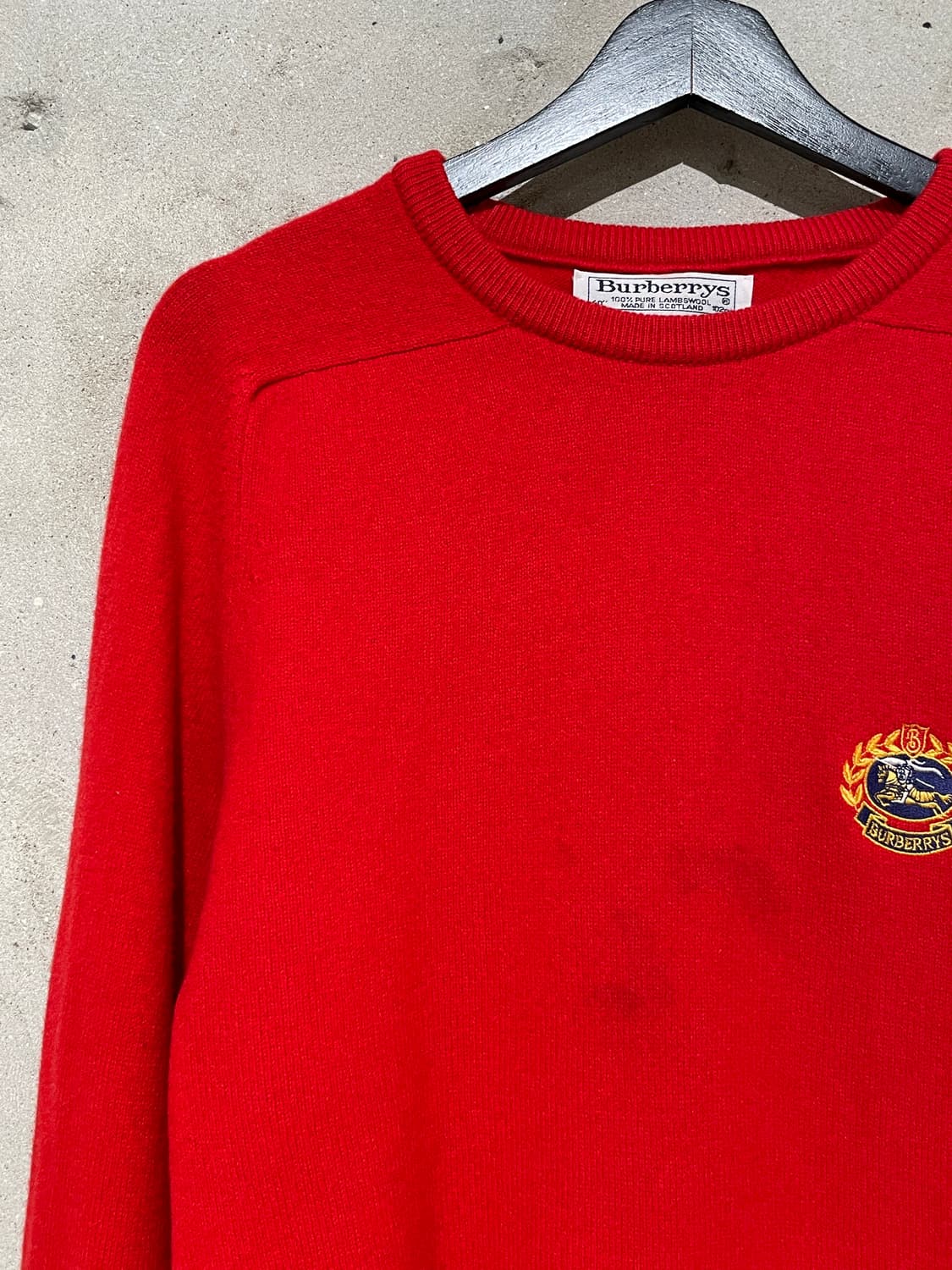 버버리 레드 월계수 로고 크루넥 울 니트 상품이미지2